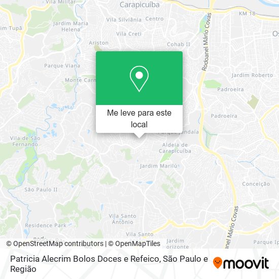 Patricia Alecrim Bolos Doces e Refeico mapa