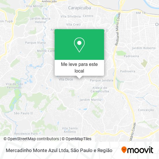 Mercadinho Monte Azul Ltda mapa