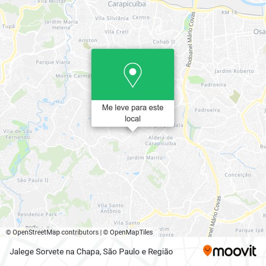 Jalege Sorvete na Chapa mapa
