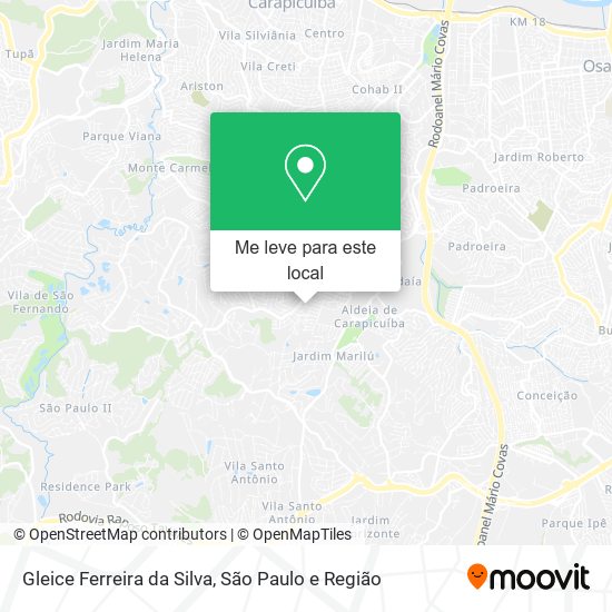 Gleice Ferreira da Silva mapa