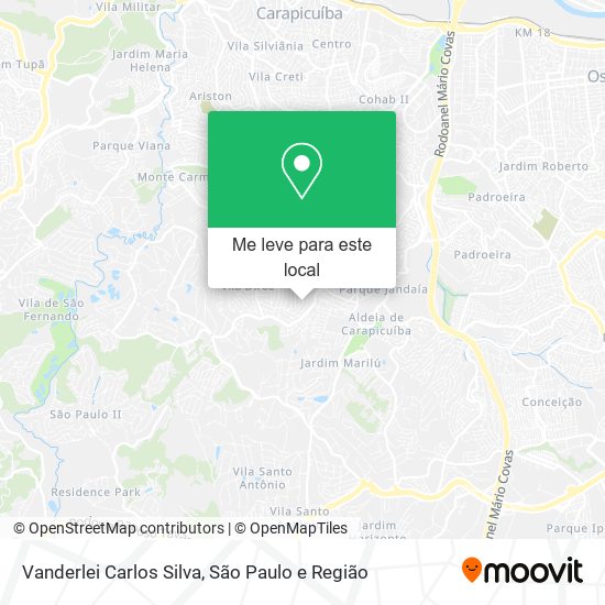 Vanderlei Carlos Silva mapa