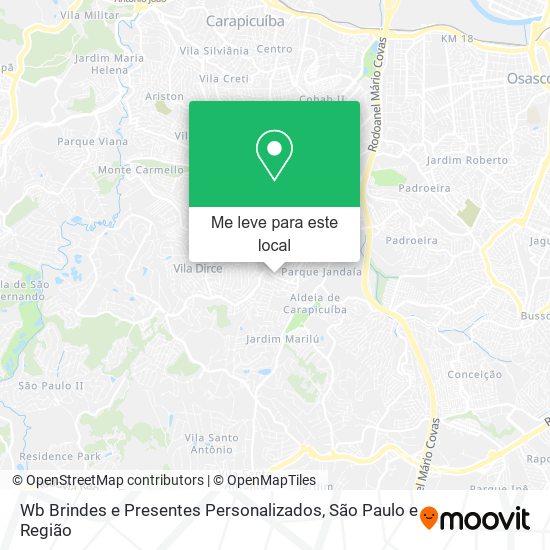 Wb Brindes e Presentes Personalizados mapa