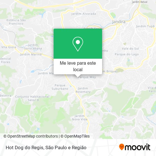 Hot Dog do Regis mapa