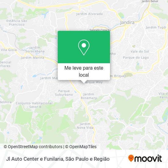 Jl Auto Center e Funilaria mapa