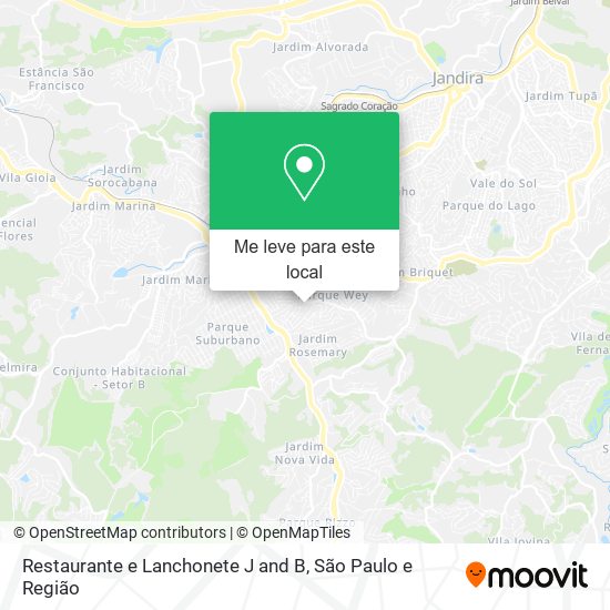 Restaurante e Lanchonete J and B mapa