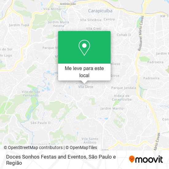 Doces Sonhos Festas and Eventos mapa