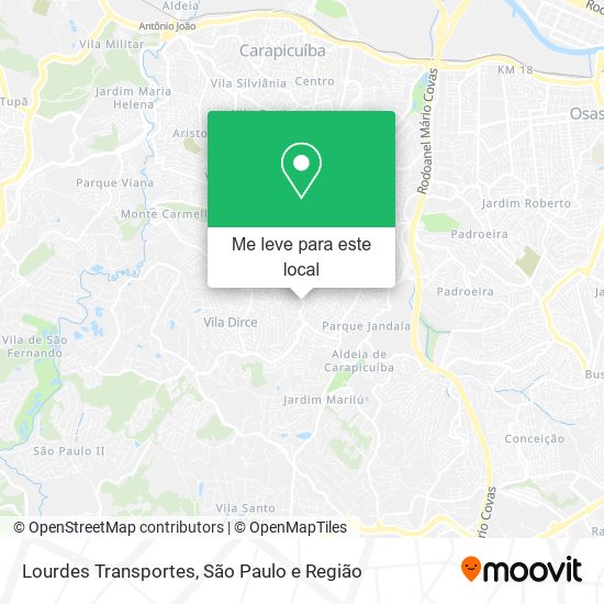 Lourdes Transportes mapa