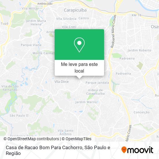 Casa de Racao Bom Para Cachorro mapa