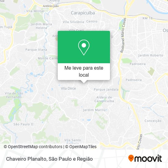 Chaveiro Planalto mapa