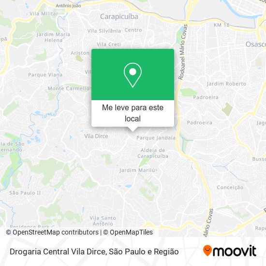 Drogaria Central Vila Dirce mapa