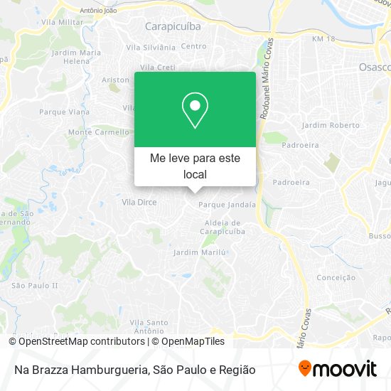 Na Brazza Hamburgueria mapa