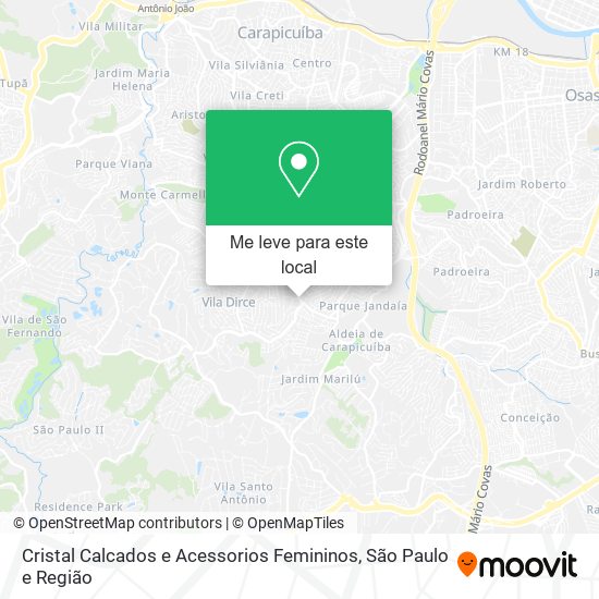 Cristal Calcados e Acessorios Femininos mapa