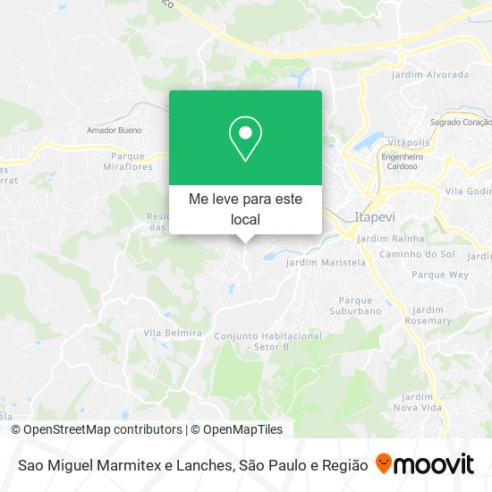 Sao Miguel Marmitex e Lanches mapa