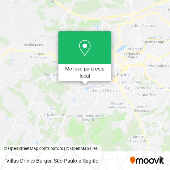 Villas Drinks Burger mapa