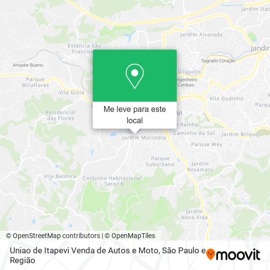 Uniao de Itapevi Venda de Autos e Moto mapa