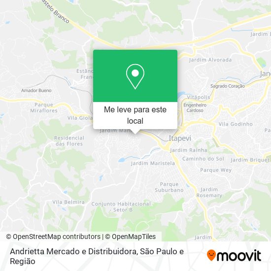 Andrietta Mercado e Distribuidora mapa