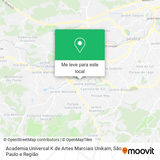 Academia Universal K de Artes Marciais Unikam mapa