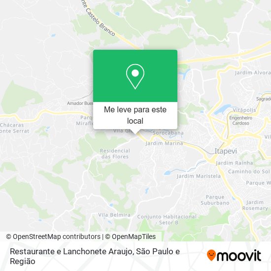 Restaurante e Lanchonete Araujo mapa