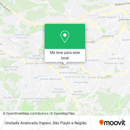 Unidade Avancada Itapevi mapa