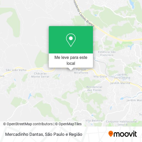 Mercadinho Dantas mapa