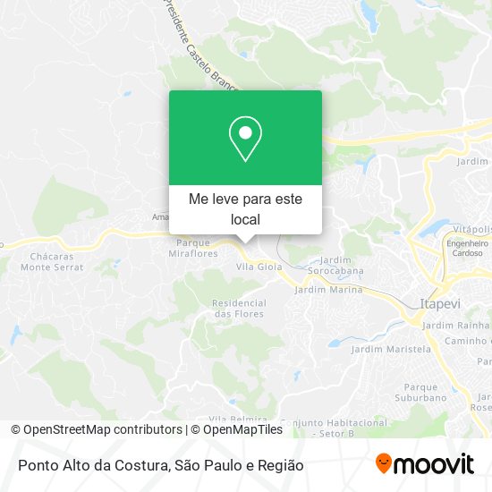 Ponto Alto da Costura mapa