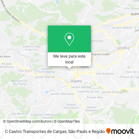 C Castro Transportes de Cargas mapa