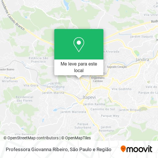 Professora Giovanna Ribeiro mapa