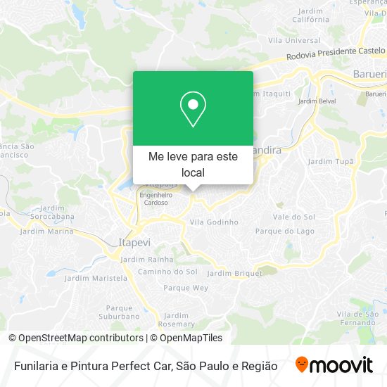 Funilaria e Pintura Perfect Car mapa