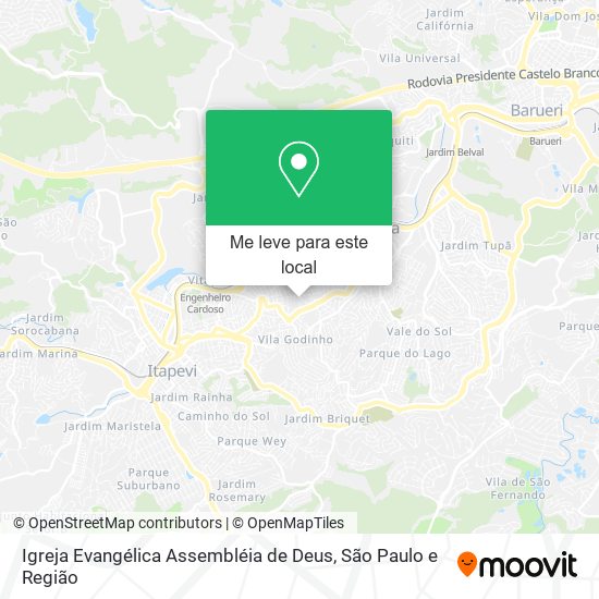 Igreja Evangélica Assembléia de Deus mapa