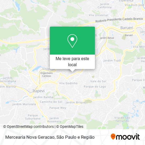 Mercearia Nova Geracao mapa