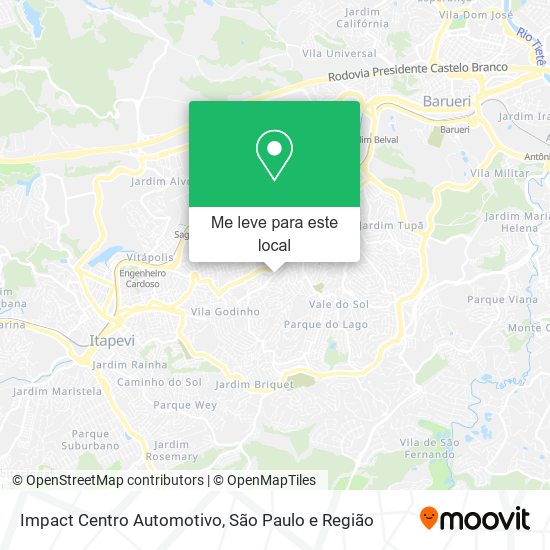 Impact Centro Automotivo mapa