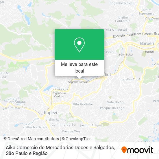 Aika Comercio de Mercadorias Doces e Salgados mapa