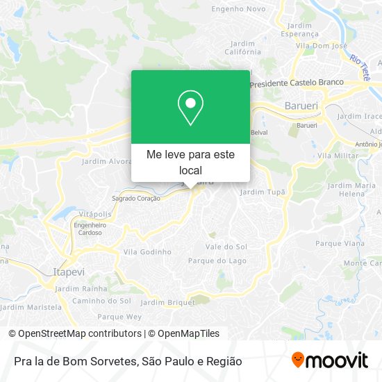 Pra la de Bom Sorvetes mapa