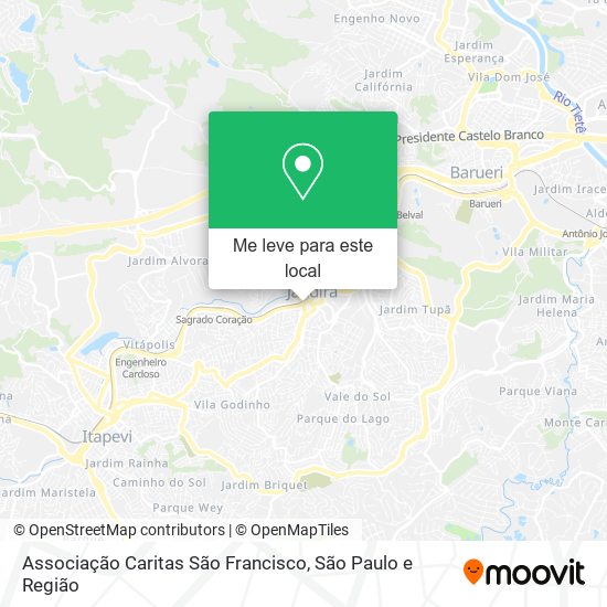 Associação Caritas São Francisco mapa