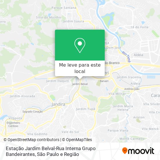 Estação Jardim Belval-Rua Interna Grupo Bandeirantes mapa