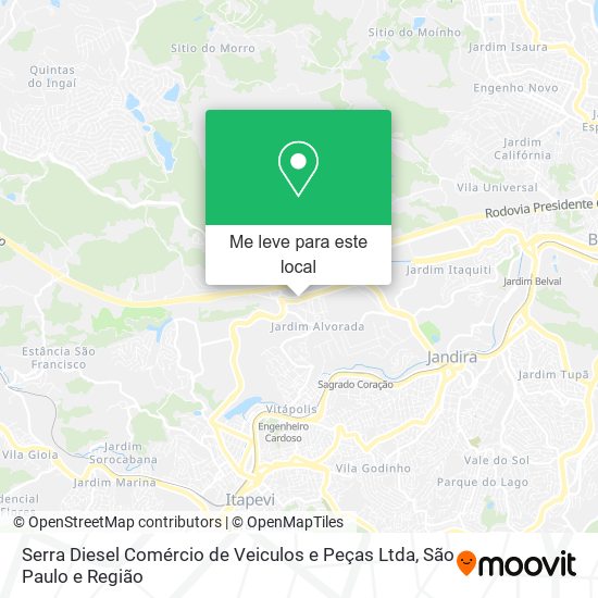 Serra Diesel Comércio de Veiculos e Peças Ltda mapa