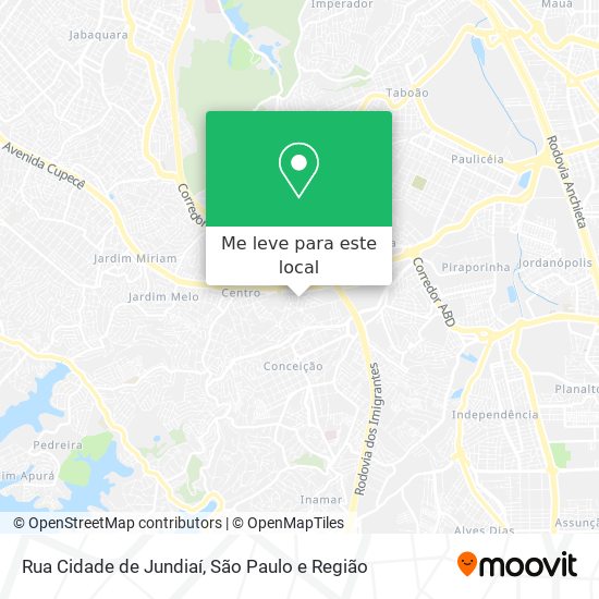 Rua Cidade de Jundiaí mapa