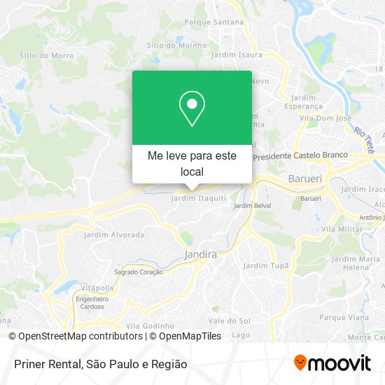 Priner Rental mapa