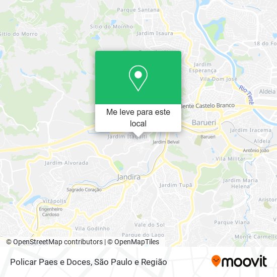 Policar Paes e Doces mapa