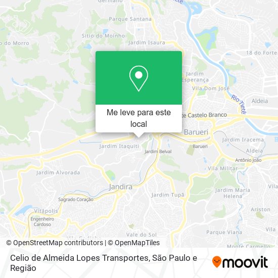 Celio de Almeida Lopes Transportes mapa