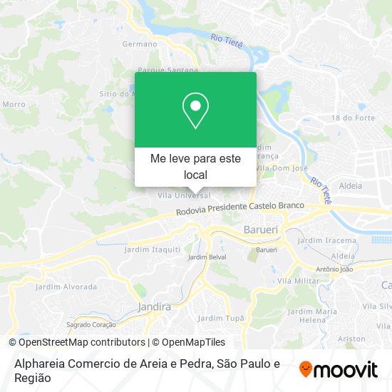 Alphareia Comercio de Areia e Pedra mapa