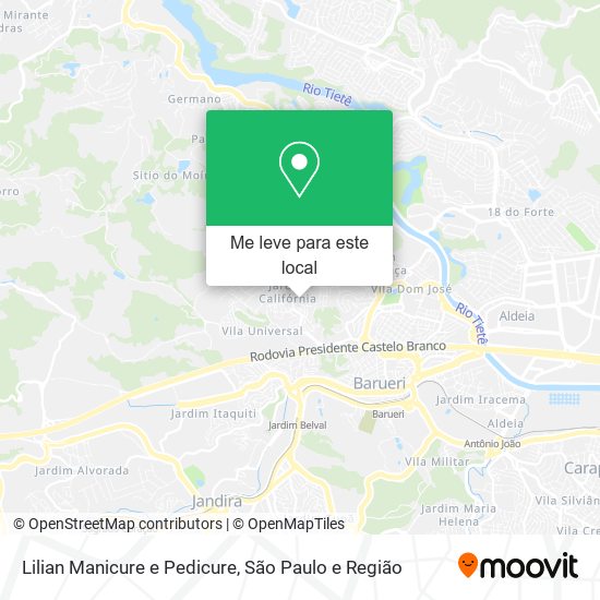 Lilian Manicure e Pedicure mapa