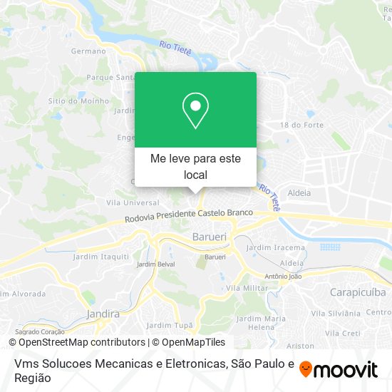 Vms Solucoes Mecanicas e Eletronicas mapa