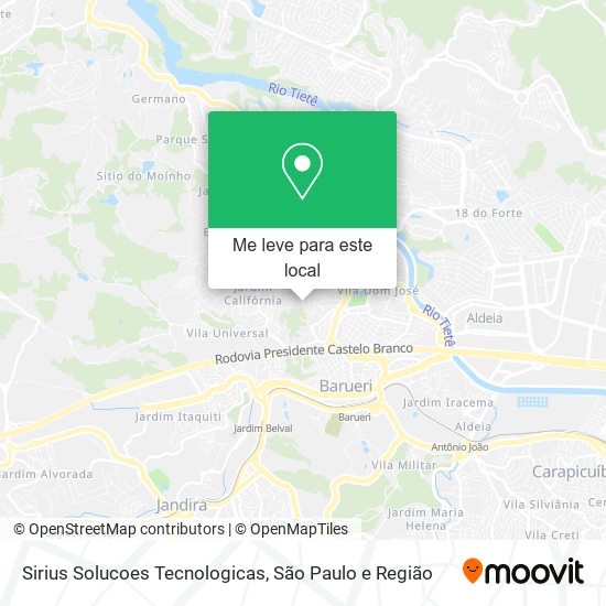 Sirius Solucoes Tecnologicas mapa