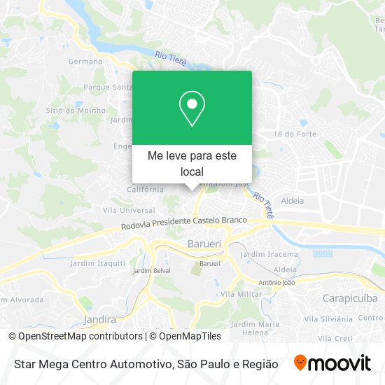 Star Mega Centro Automotivo mapa