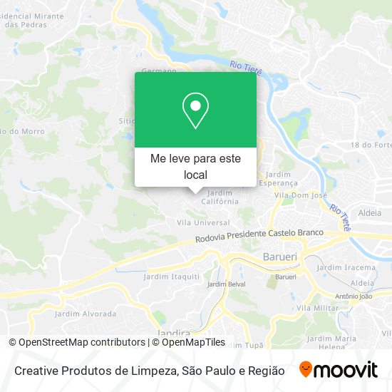 Creative Produtos de Limpeza mapa