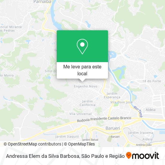 Andressa Elem da Silva Barbosa mapa