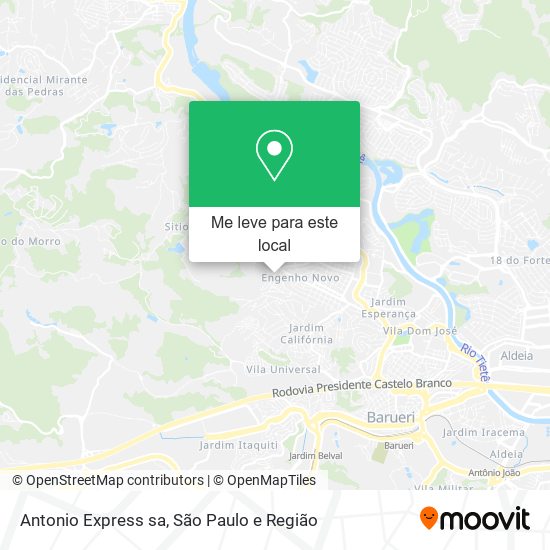 Antonio Express sa mapa