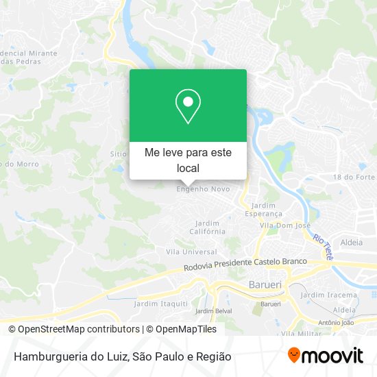 Hamburgueria do Luiz mapa