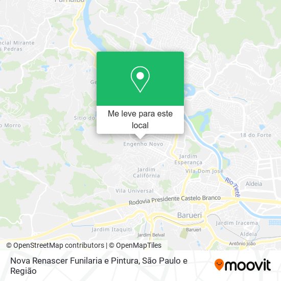 Nova Renascer Funilaria e Pintura mapa